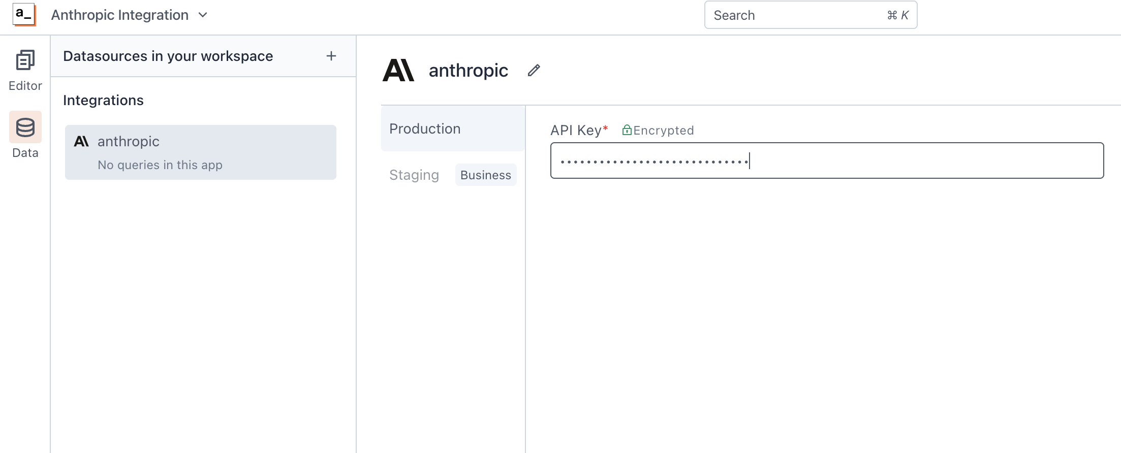 Anthropic Datasource